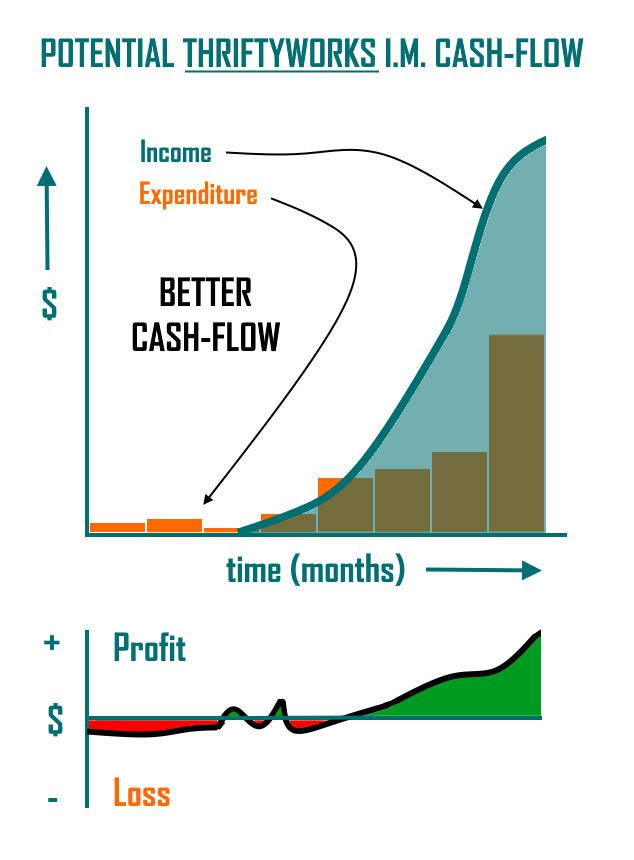 ThriftyWorks Cashflow Graph